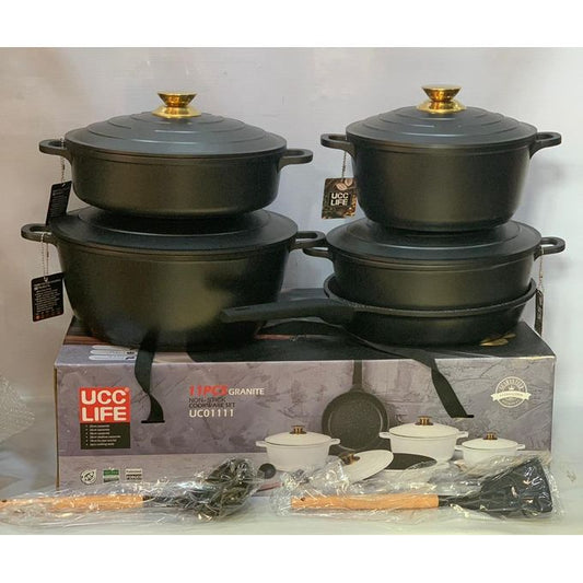 UCC Life 11pcs Nonstick Cookware Pot Set