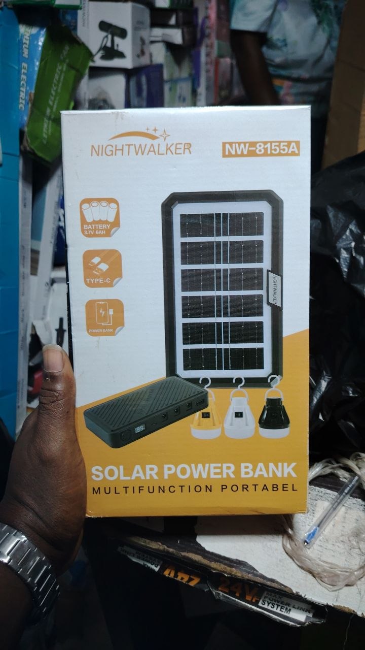 Power Bank With Panel and 3 Bulbs