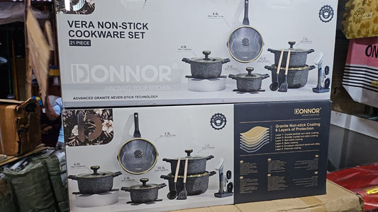 Donnor Quality Cookware Pot Set 21pcs