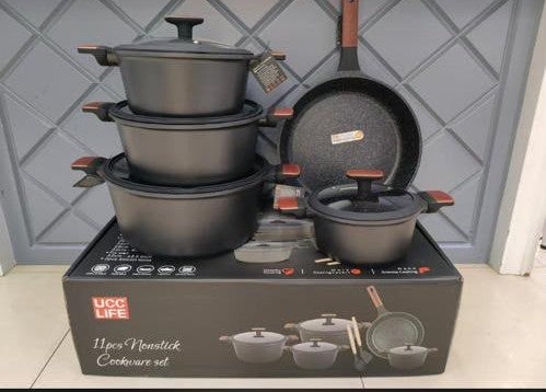 UCC Life 11pcs Nonstick Cookware Pot Set
